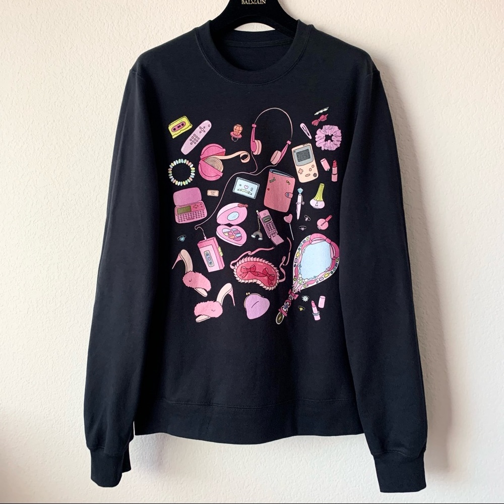 90s Y2k retro girly graphic sweatshirt